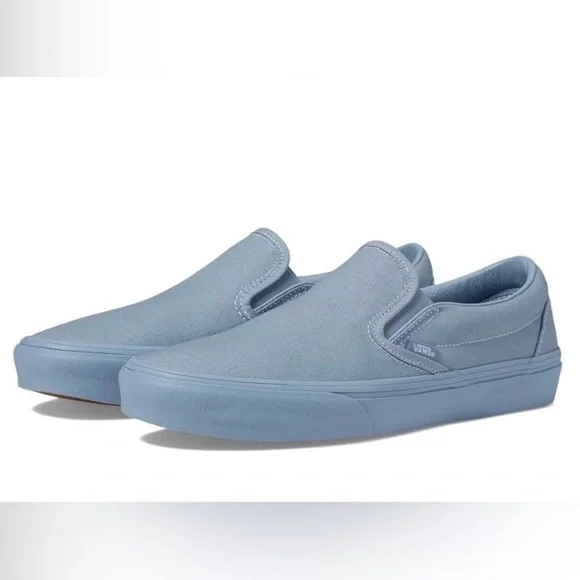 New in Box Vans Classic Slip-On | Pastel Mono Dusty Blue | US Women 8.5 / Men 7 - Picture 4 of 16